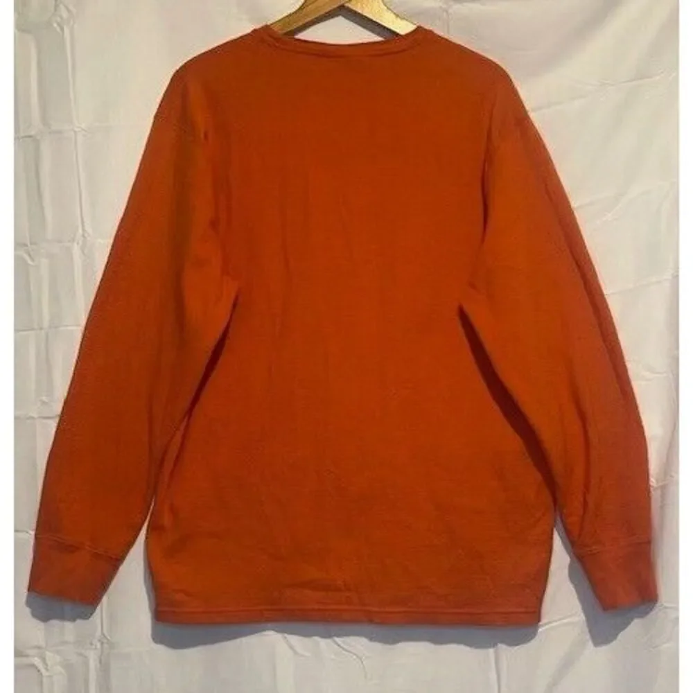 RALPH LAUREN POLO‎ Men's X-LARGE LONG Sleeve SLEEPWEAR Shirt ORANGE